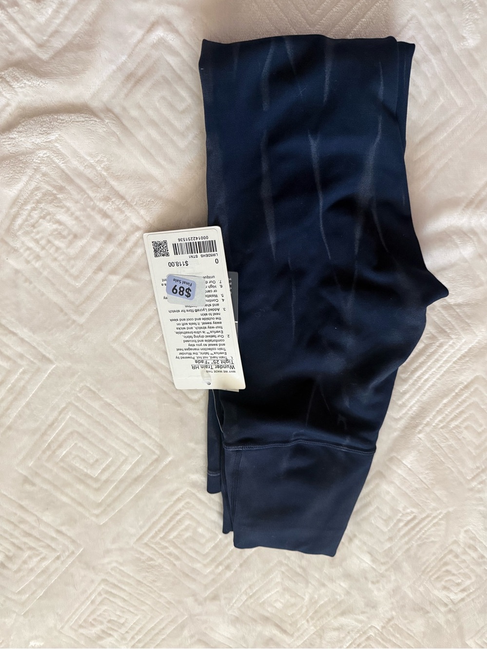 lululemon Wunder Under leggings-navy blue marble